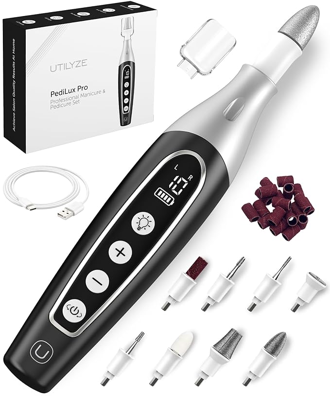 UTILYZE PediLux Pro Professional Manicure Pedicure Kit, Thick Toenail Grinder by UTILYZE
