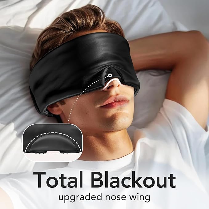 LitBear Silk Sleep Mask for Women Men, Adjustable 100% Mulberry Silk Sleep Eye - Image 4
