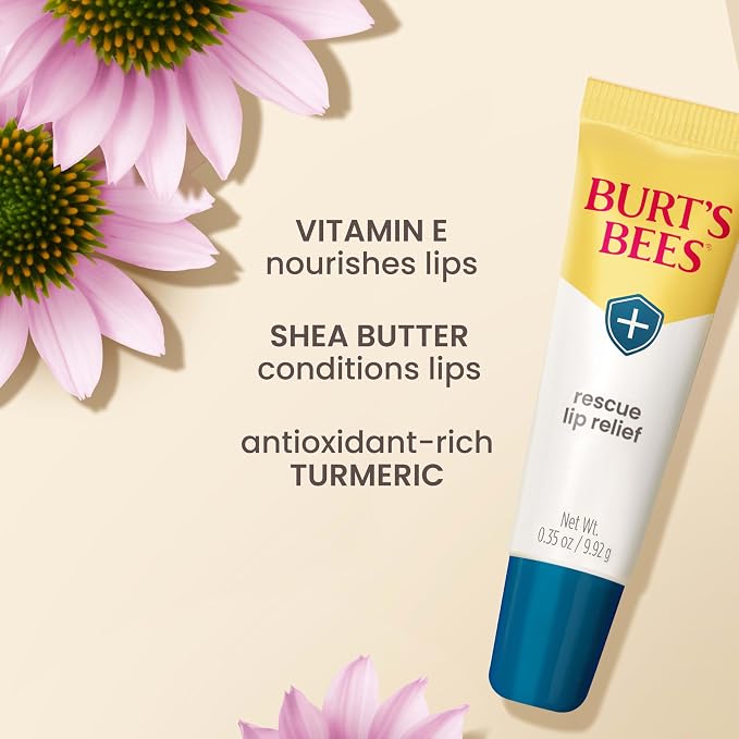 Burt's Bees Rescue Lip Relief for Valentine's Day, Hydrating Lip Balm for dry - Image 5