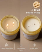 M&SENSE Lemon Vanilla Scented Candles, 19.4oz Organic Soy Wax, 110 Hours Long - Image 5