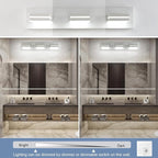 SineRise LED Modern Bathroom Vanity Light Fixtures, Matte White Modern Acrylic - Image 3