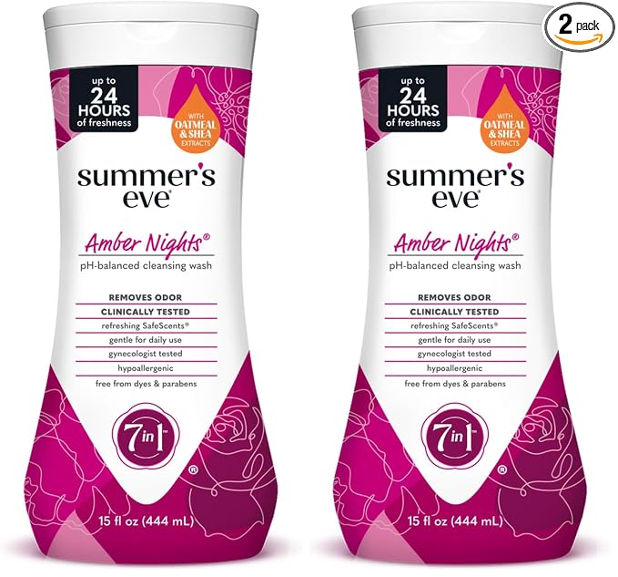 Summer's Eve Amber Nights with Oat and Shea Extracts, Daily Refreshing All Over by SummersEve