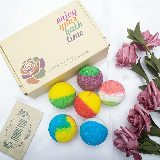 INTEYE Organic Bath Bombs Gift Set, 24 Handmade Fizzies Rich in Essential Oil - Image 5