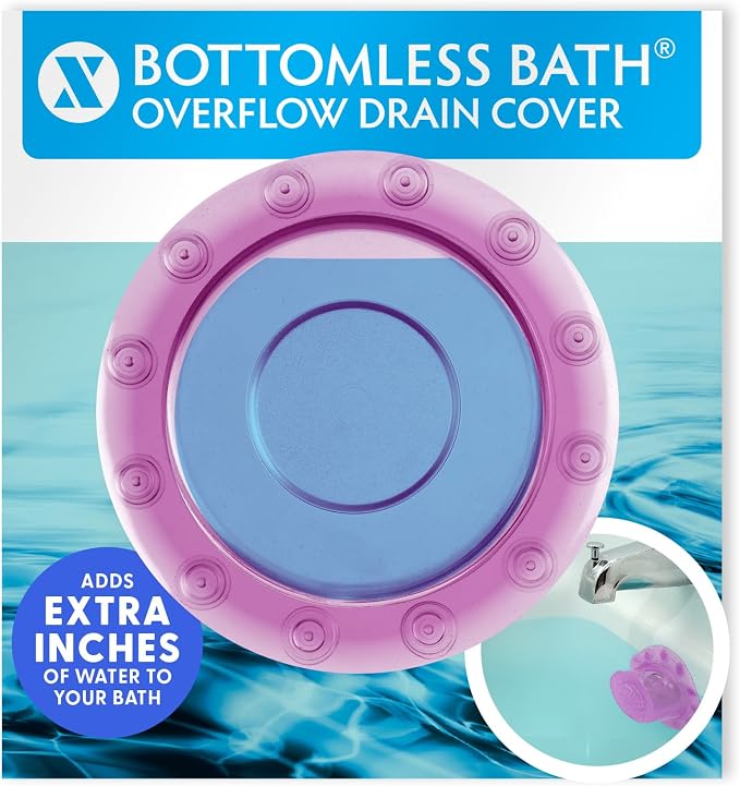 SlipX Solutions Bottomless Bath, Essential Overflow Drain Cover by SlipXSolutions