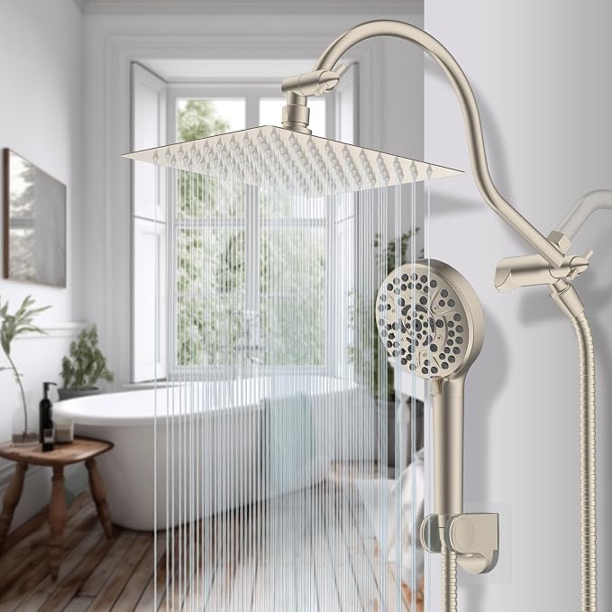 Hibbent All Metal CUPC Certified Shower Head, Handheld Showerhead Combo - Image 9