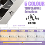 Modern LED Bathroom Light Fixtures Dimmable 4-Light Chrome Vanity Light - Image 3