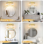 2-Light Gold Bathroom Light Fixtures, Modern Bathroom Vanity Lights Fixture - Image 6