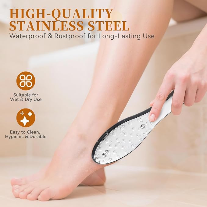 Foot Callus Remover for Feet, Metal Foot File Scraper, Stainless Steel Dual - Image 4