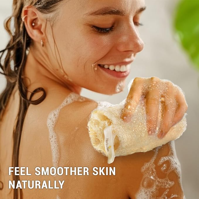 Natural Vietnamese Loofah Sponge, 100% Plant-Based Luffa Exfoliating Body - Image 4