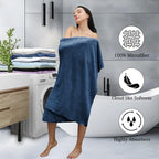 Hailea Navy Bath Towels Set 35x70 Inches - Image 3
