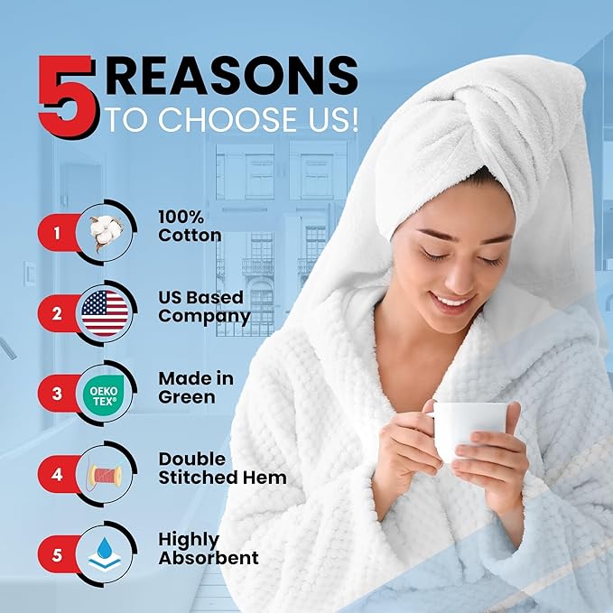 Infinitee Xclusives 100% Cotton Luxury Bath Towels Set of 2 - Image 2