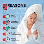 Infinitee Xclusives 100% Cotton Luxury Bath Towels Set of 2 - Image 2