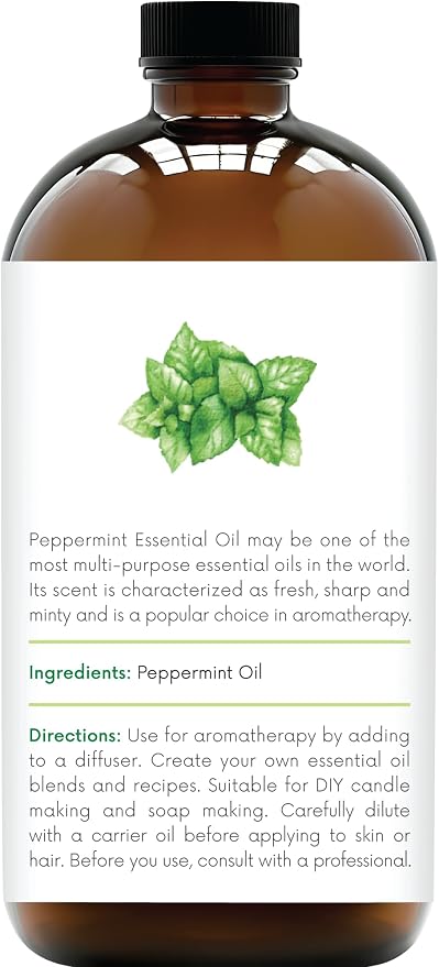 Handcraft Blends Peppermint Essential Oil in Glass Bottle – Huge 16 Fl Oz – - Image 2