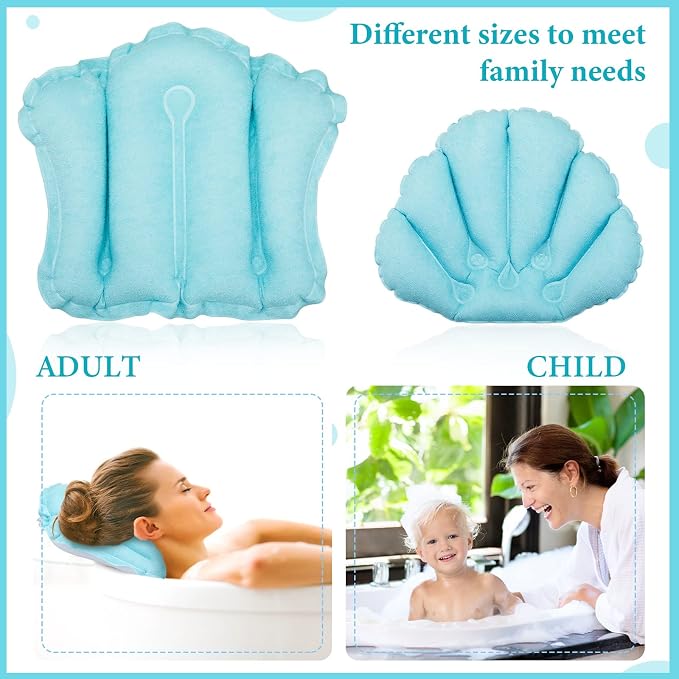 Jetec 2 Pcs Inflatable Bath Pillow - Image 6