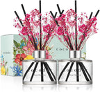 COCODOR Preserved Real Flower Reed Diffuser/Rose Perfume / 6.7oz / 2 Pack/Reed by COCODOR