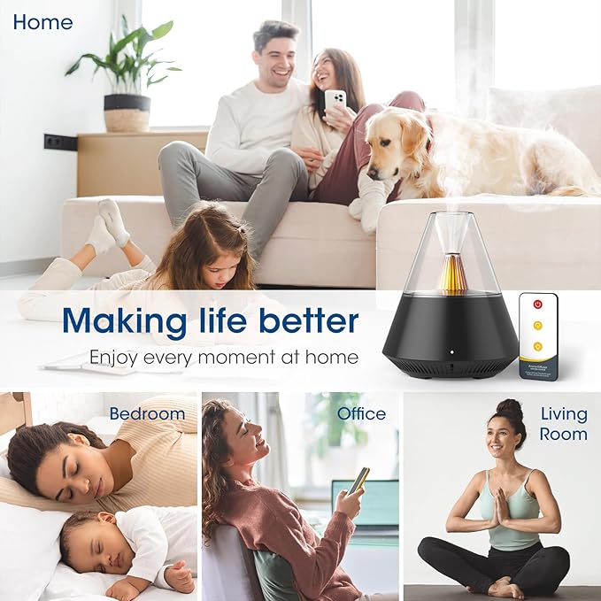 Ultrasonic Essential Oil Diffuser, 150ML Modern Aromatherapy Diffuser - Image 4