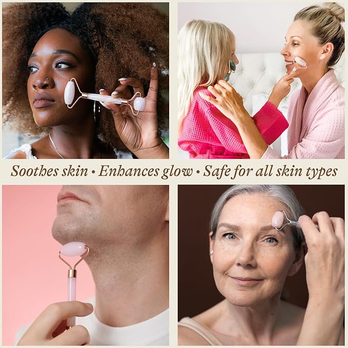 Rose Quartz Face Roller - Image 8
