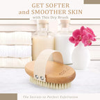 SURDOCA Dry Brush, Body Exfoliating Scrubber, Bath Shower Brushes - Image 3