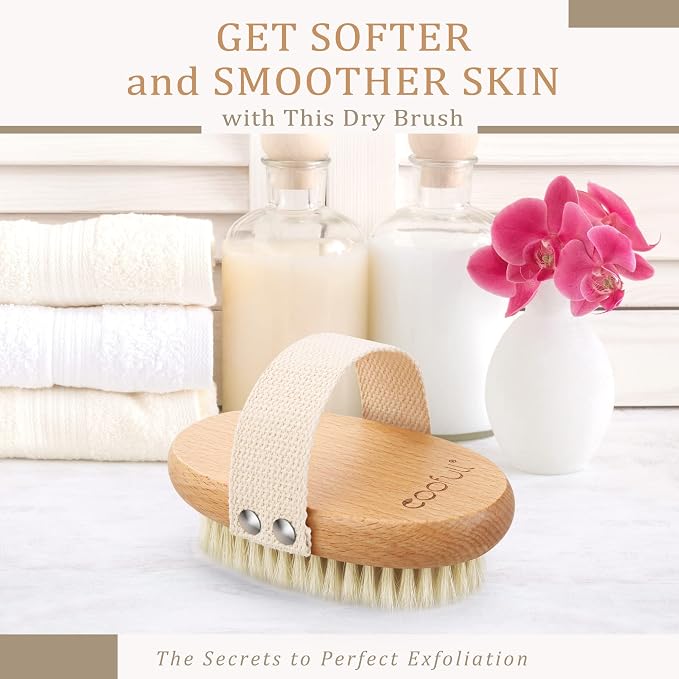 SURDOCA Dry Brush, Body Exfoliating Scrubber, Bath Shower Brushes - Image 3