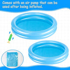 2 Pack Blue Inflatable Pool Foot Bath Basin, Swimming Pool Clean Feet, Foot - Image 6