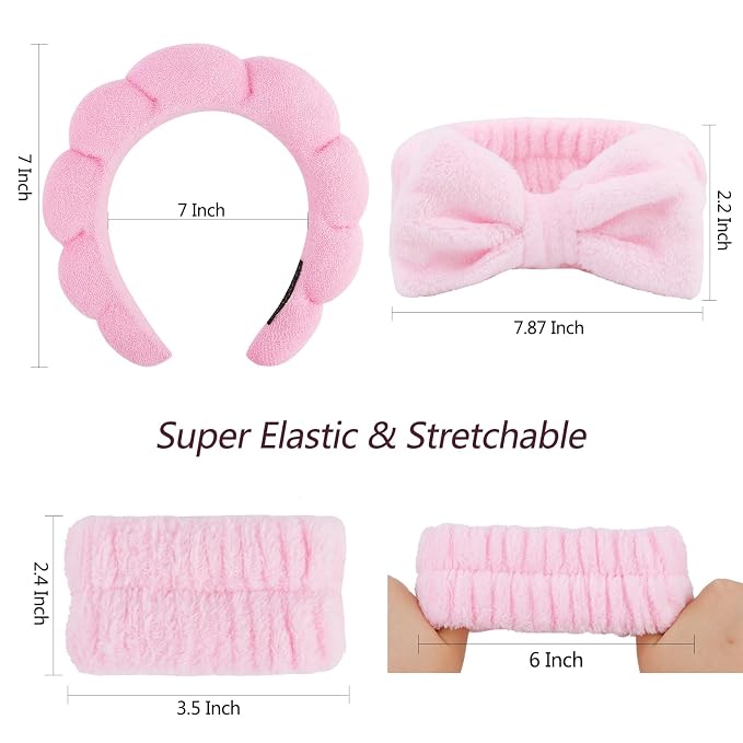 VELSCRUN 6 Pack Spa Headband, Makeup Headband, Face Wash Headbands, Skincare - Image 7