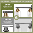 Unicozin Modern Bathroom Light Fixtures, 4 Light Vanity Lights Over Mirror - Image 4