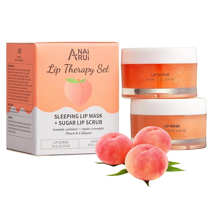 ANAI RUI Lip Scrub & Mask Set, Lip Scrubber Exfoliator, Lip Sugar Scrub - Image 9