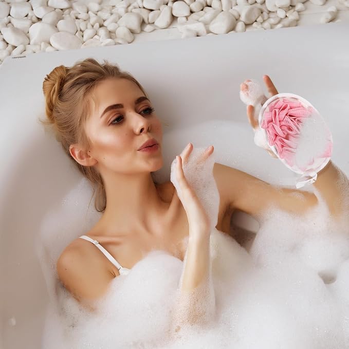 Jeffdad 2Pcs Natural Loofah Sponge, Premium Exfoliating Body Scrubber - Image 7