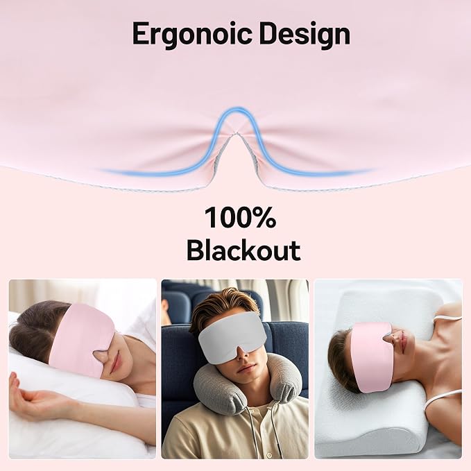 LOVE EYE Dual Side Sleep Mask, Ice Silk Eye Sleeping Mask & Blindfold - Image 7