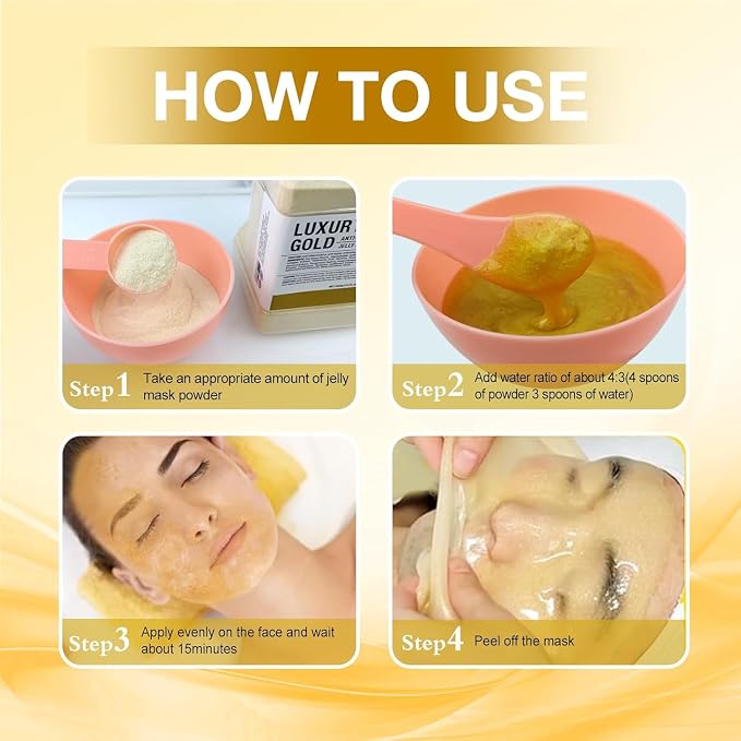 Jelly Mask for Facials Professional, Hydrating & Moisturizing Peel-Off Natural - Image 4