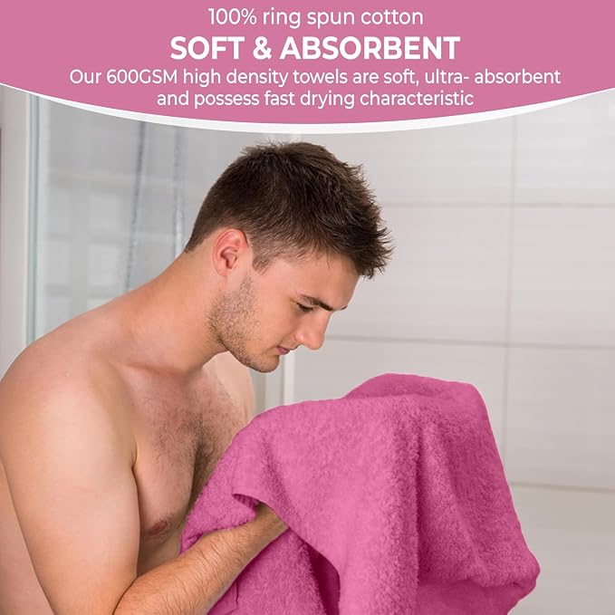 KAHAF COLLECTION 6 Pack Bath Towels Set 100% Ring Spun Cotton, Lightweight - Image 4