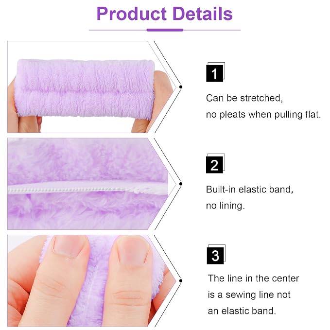 VELSCRUN 6 Pack Spa Headband, Makeup Headband, Face Wash Headbands, Skincare - Image 5