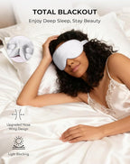 SilkSilky 100% 22 Momme Mulberry Silk Sleep Mask – Upgraded 3D Contoured Eye - Image 6