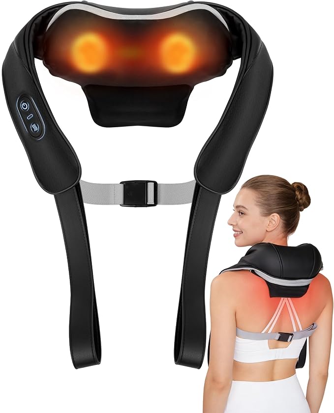 Neck Massager with Heat Cordless: Shiatsu Back Shoulder Massage Tools by Unknown