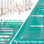 26-Piece Professional Manicure and Pedicure Kit, Nail Clippers Set, Stainless - Image 5