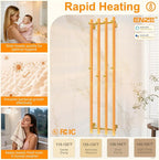 ENZE Smart Heated Towel Rack, Wall Mounted Electric Towel Warmer 300W - Image 3