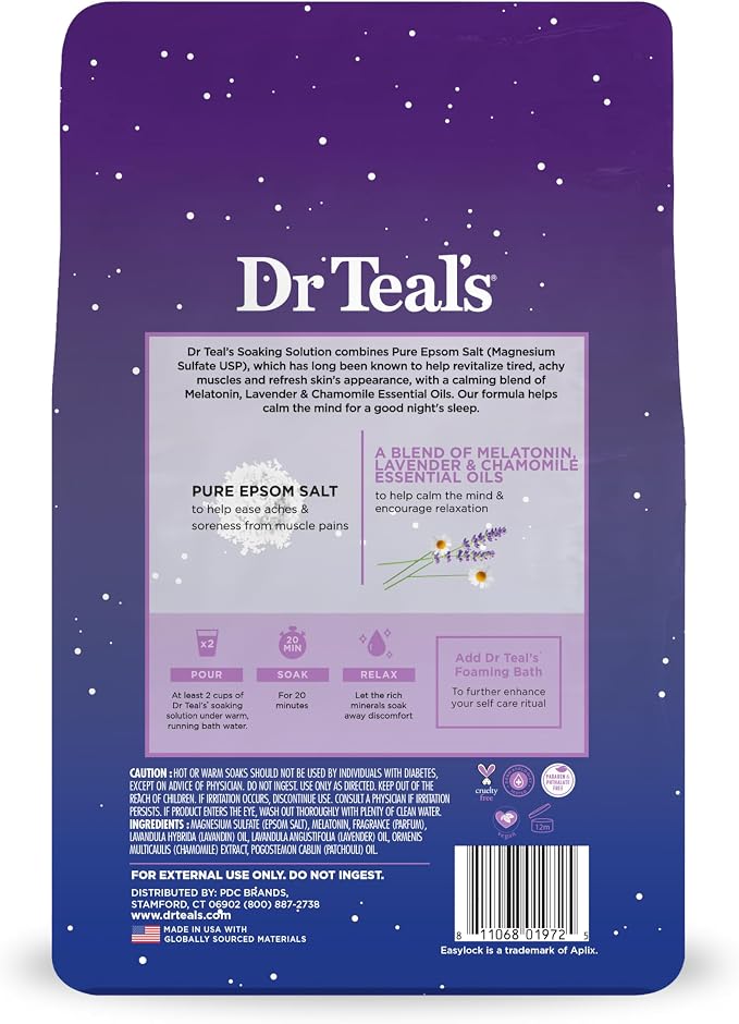 Dr Teal's Pure Epsom Salt Soak, Sleep Blend - Image 13