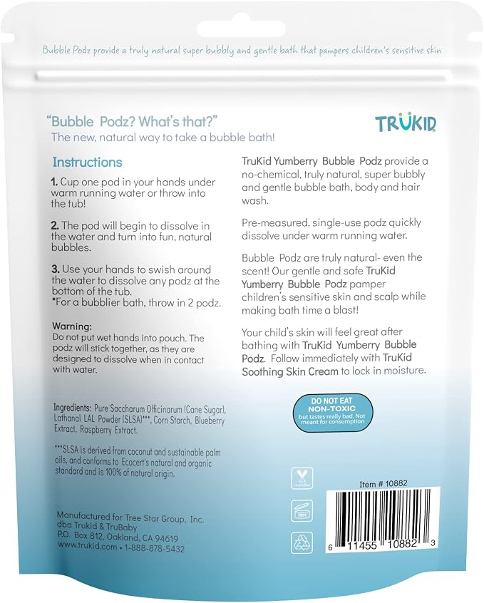 TruKid Bubble Podz Bubble Bath for Kids, & Babies, Tear Free Gentle & - Image 9