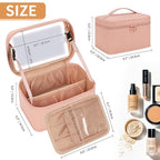 Makeup Bag With LED Mirror, Lightweight Travel Makeup Bag With 3 Color Setting - Image 6