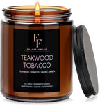 Teakwook Tobacco Scented Candle by FFFRAGRFLOWING