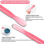 2Pcs Plastic Cuticle Pusher, Dual-end Dead Skin Nail Pusher, Gentle Plastic - Image 2