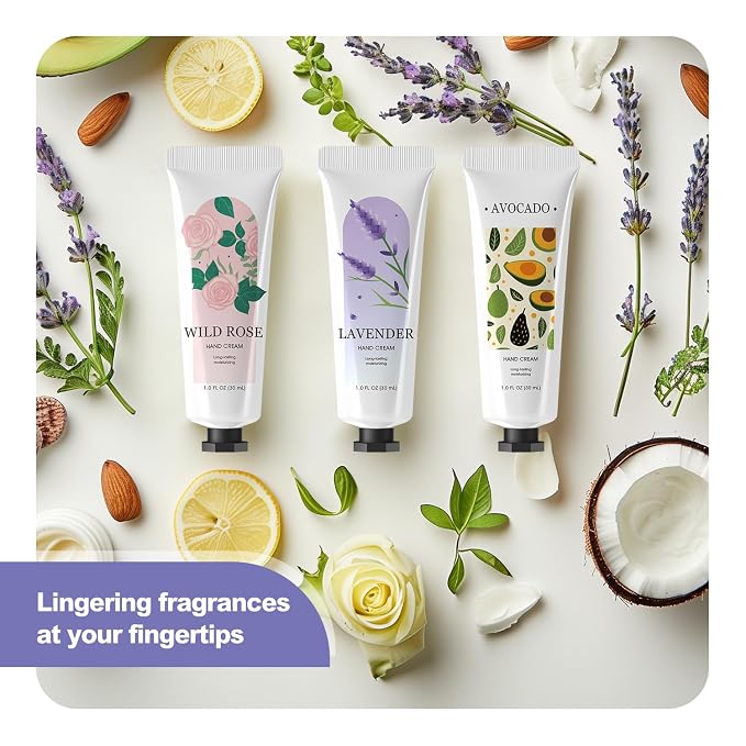 spa luxetique 10 Pack Hand Cream Gifts Set Hand Lotion Dry Cracked Travel Size - Image 3