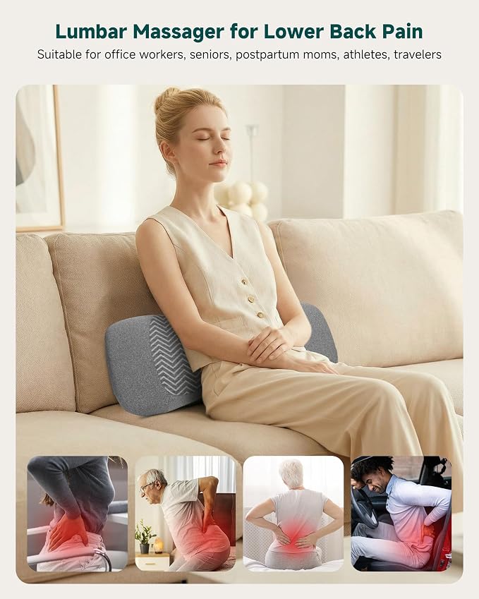 3-in-1 Rechargeable Electric Lumbar Support Pillow, Triple Support Air Lift - Image 7