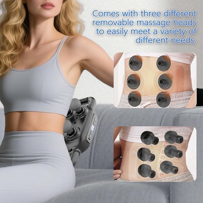 UFFAE Six Head Massage Gun, 50 Intensity Levels & 9 Massage Modes, Equipped - Image 7