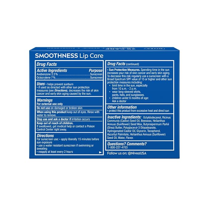 NIVEA Smoothness Lip Care, Sunscreen Lip Balm - Image 13