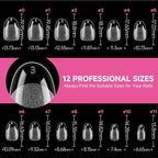 UNA GELLA Short Oval Round Nail Tips Pre Etched Short Oval Gel Nail Tips Soft - Image 7