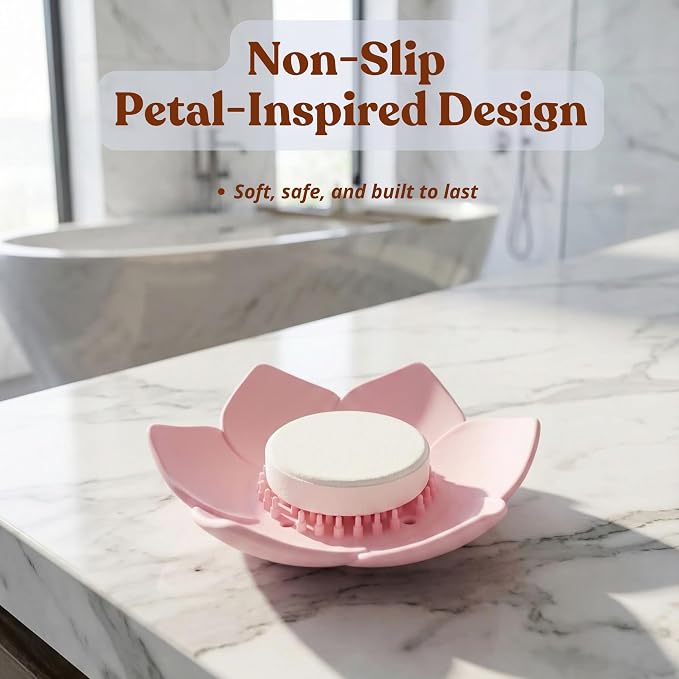MESMOS Lotus Shower Steamer Trays, Silicone Soap Holder & Small Shower Steamer - Image 3