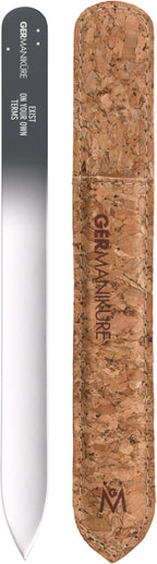 GERMANIKURE Glass Nail File in Cork Sleeve by GERMANIKURE