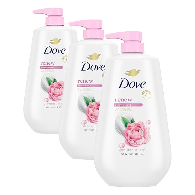 Dove Body Wash with Pump Renew Peony & Rose Oil by Dove