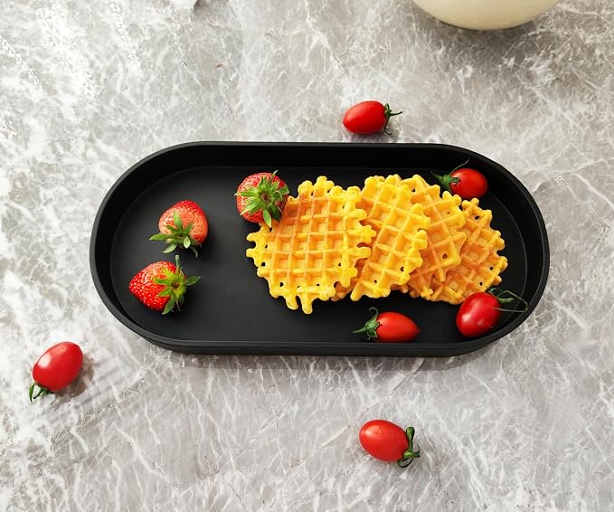 Black Small Tray, 3 Pack Oval Tray - Image 3